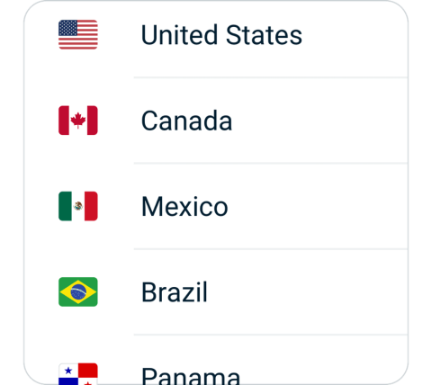 WhitewhaleVPN connect step 2, choose VPN server location